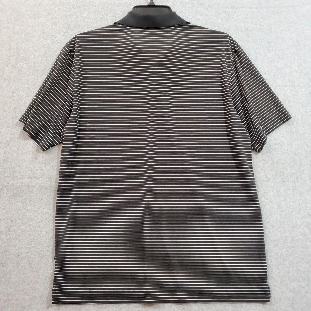 Nike Men Golf Dri-Fit NFL Atlanta Falcons Striped Polo Shirt Black AQ9254-010‎